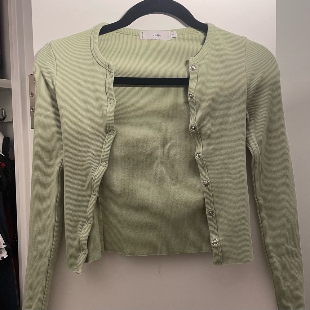 Adika green knit top XS (never worn)